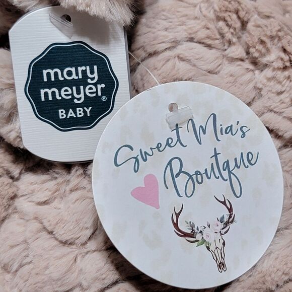 Sweet Mia's Boutque: Mary Meyer Baby Lt. Brown Puppy Infant Blanket NWT - Picture 5 of 6